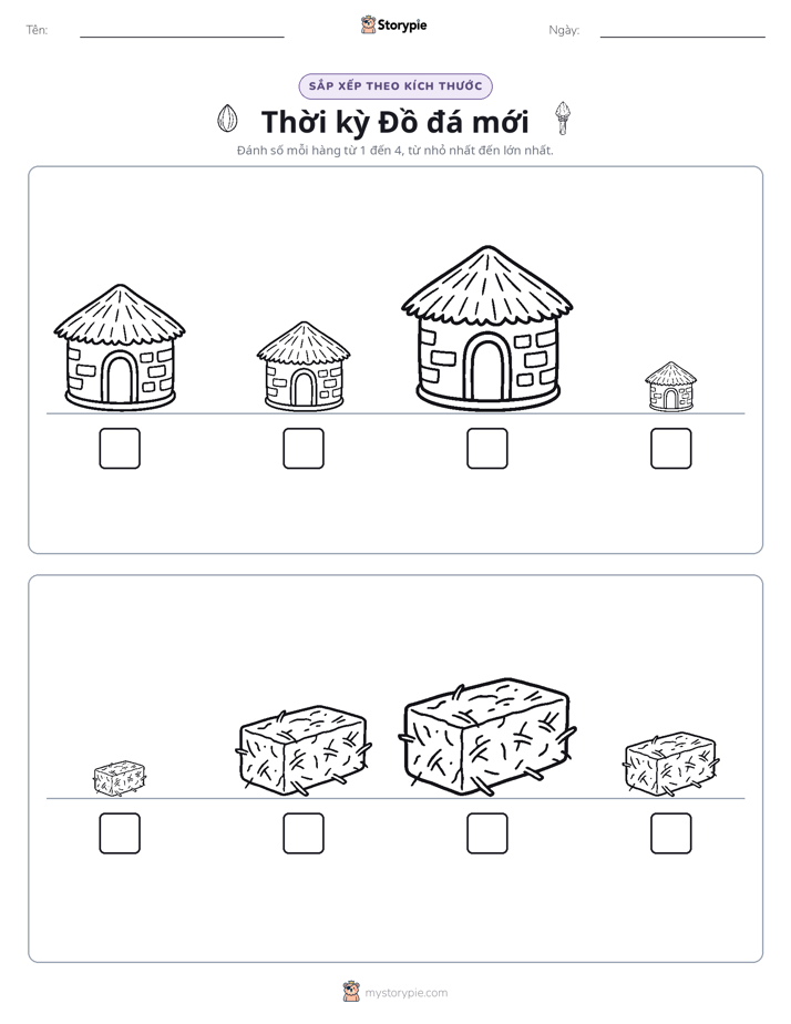 Thứ Tự Kích Thước