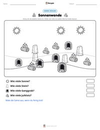 Sonnenwende druckbare Arbeitsblatt Vorschau