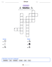Solstice printable worksheet preview