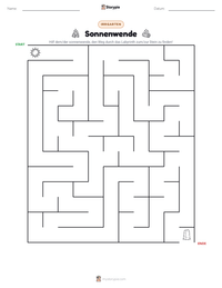 Sonnenwende druckbare Arbeitsblatt Vorschau