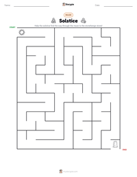 Solstice printable worksheet preview