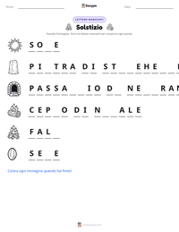 Anteprima della scheda stampabile di Solstizio