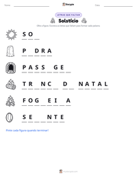 Prévia da folha de atividades imprimível Solstício