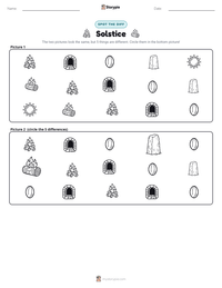 Solstice printable worksheet preview