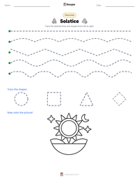 Solstice printable worksheet preview
