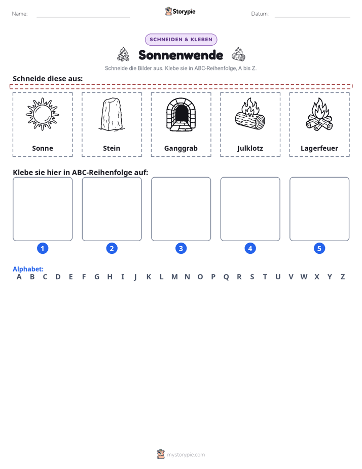 Schneiden & Einfügen Alphabet