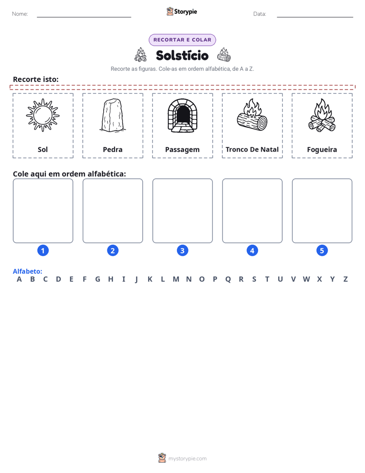 Recortar & Colar Alfabeto