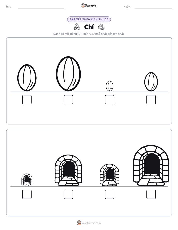 Thứ Tự Kích Thước