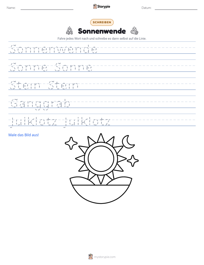 Schreibübung