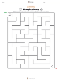 Aperçu de la feuille de travail imprimable Humphry Davy