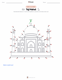 Taj Mahal druckbare Arbeitsblatt Vorschau