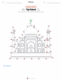 Anteprima della scheda stampabile di Taj Mahal