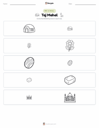 Taj Mahal printable worksheet preview