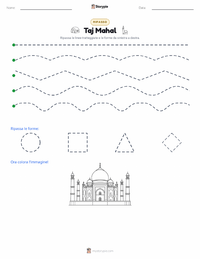 Anteprima della scheda stampabile di Taj Mahal