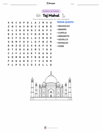 Anteprima della scheda stampabile di Taj Mahal