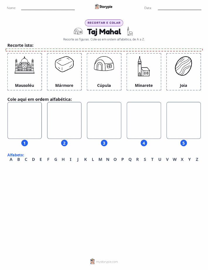 Recortar & Colar Alfabeto