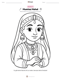 Mumtaz Mahal druckbare Arbeitsblatt Vorschau