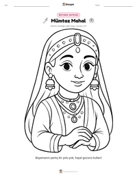Mümtaz Mahal yazdırılabilir çalışma sayfası önizlemesi