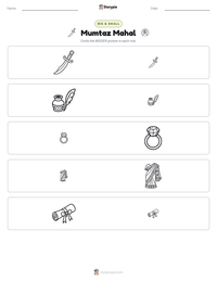 Mumtaz Mahal printable worksheet preview