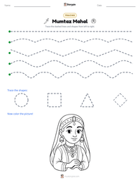Mumtaz Mahal printable worksheet preview
