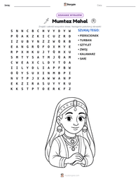 Podgląd drukowalnego arkusza ćwiczeń Mumtaz Mahal