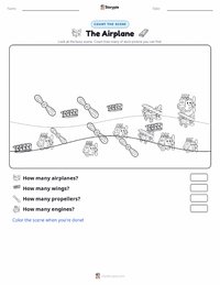 The Airplane printable worksheet preview