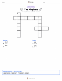 The Airplane printable worksheet preview