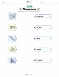 The Airplane printable worksheet preview
