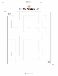 The Airplane printable worksheet preview