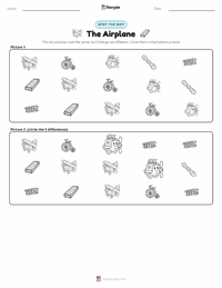 The Airplane printable worksheet preview