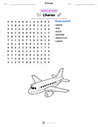 Anteprima della scheda stampabile di L'aeroplano