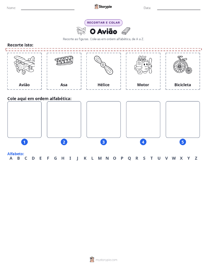 Recortar & Colar Alfabeto