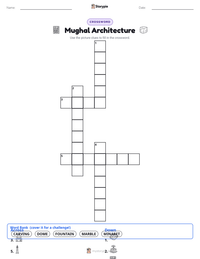 Mughal Architecture printable worksheet preview