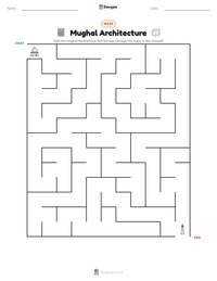 Mughal Architecture printable worksheet preview