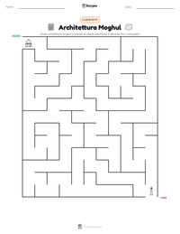 Anteprima della scheda stampabile di Architettura Moghul