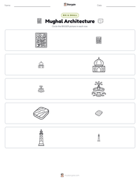 Mughal Architecture printable worksheet preview