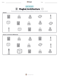 Mughal Architecture printable worksheet preview