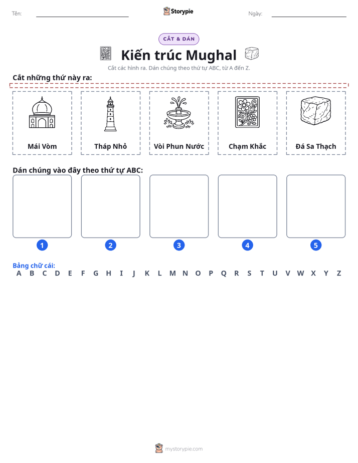 Cắt & Dán Chữ Cái