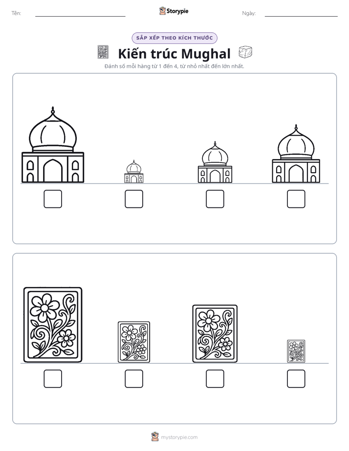 Thứ Tự Kích Thước