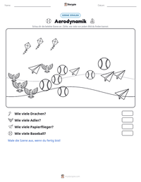 Aerodynamik druckbare Arbeitsblatt Vorschau