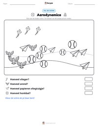 Aerodynamica afdrukbare werkblad voorbeeld