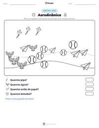 Prévia da folha de atividades imprimível Aerodinâmica