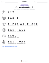 Aerodynamics printable worksheet preview