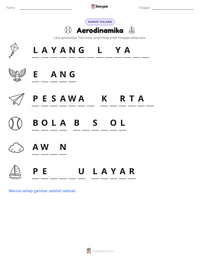 Prabaca lembar kerja cetak Aerodinamika