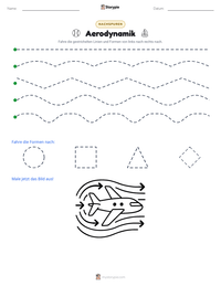Aerodynamik druckbare Arbeitsblatt Vorschau