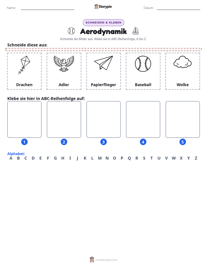 Schneiden & Einfügen Alphabet