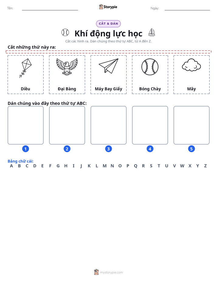 Cắt & Dán Chữ Cái