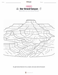 Der Grand Canyon Malvorlage für Kinder