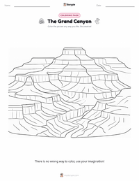 The Grand Canyon coloring page for kids