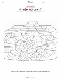 Trang tô màu Grand Canyon cho trẻ em